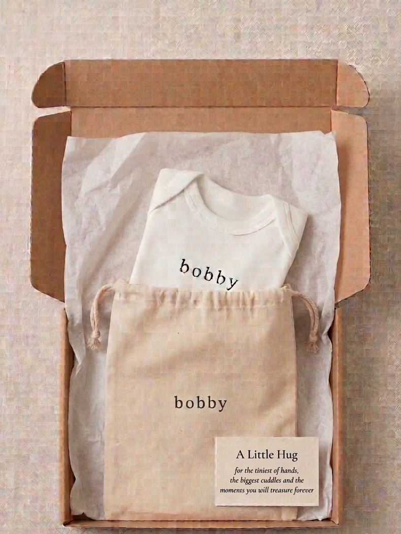 A Little Hug                                     Persoanlised Letterbox Gift for New Babies