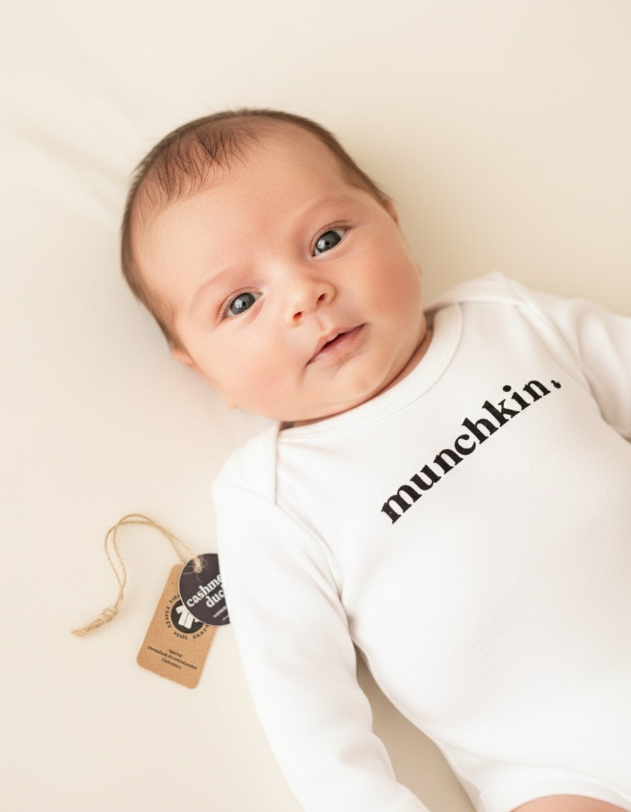 Organic "Munchkin" Baby Grow