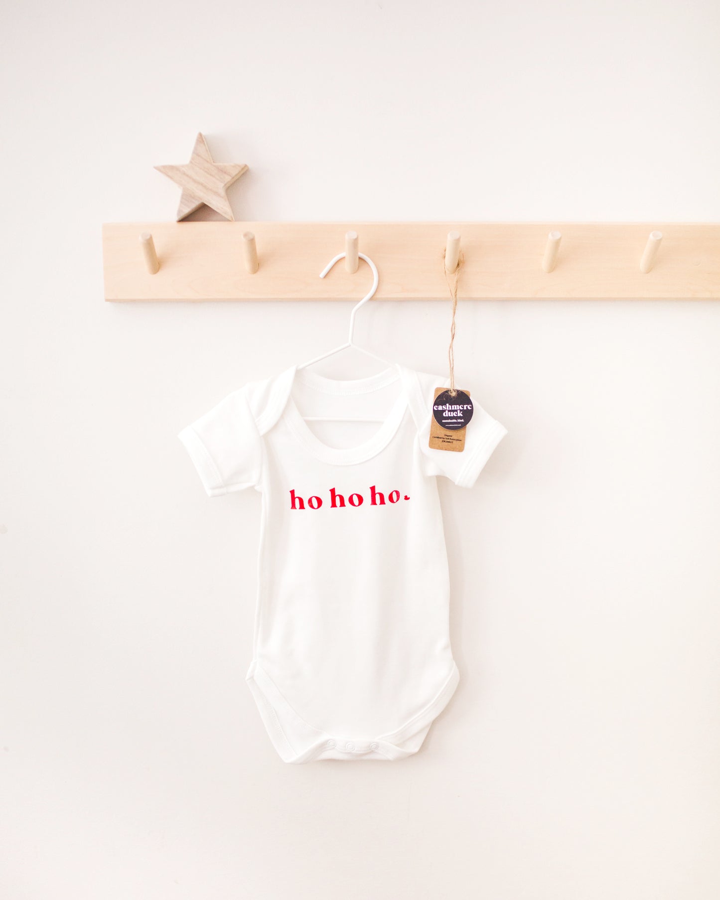 Personalised Christmas Baby Grow | Ho Ho Ho Organic Cotton
