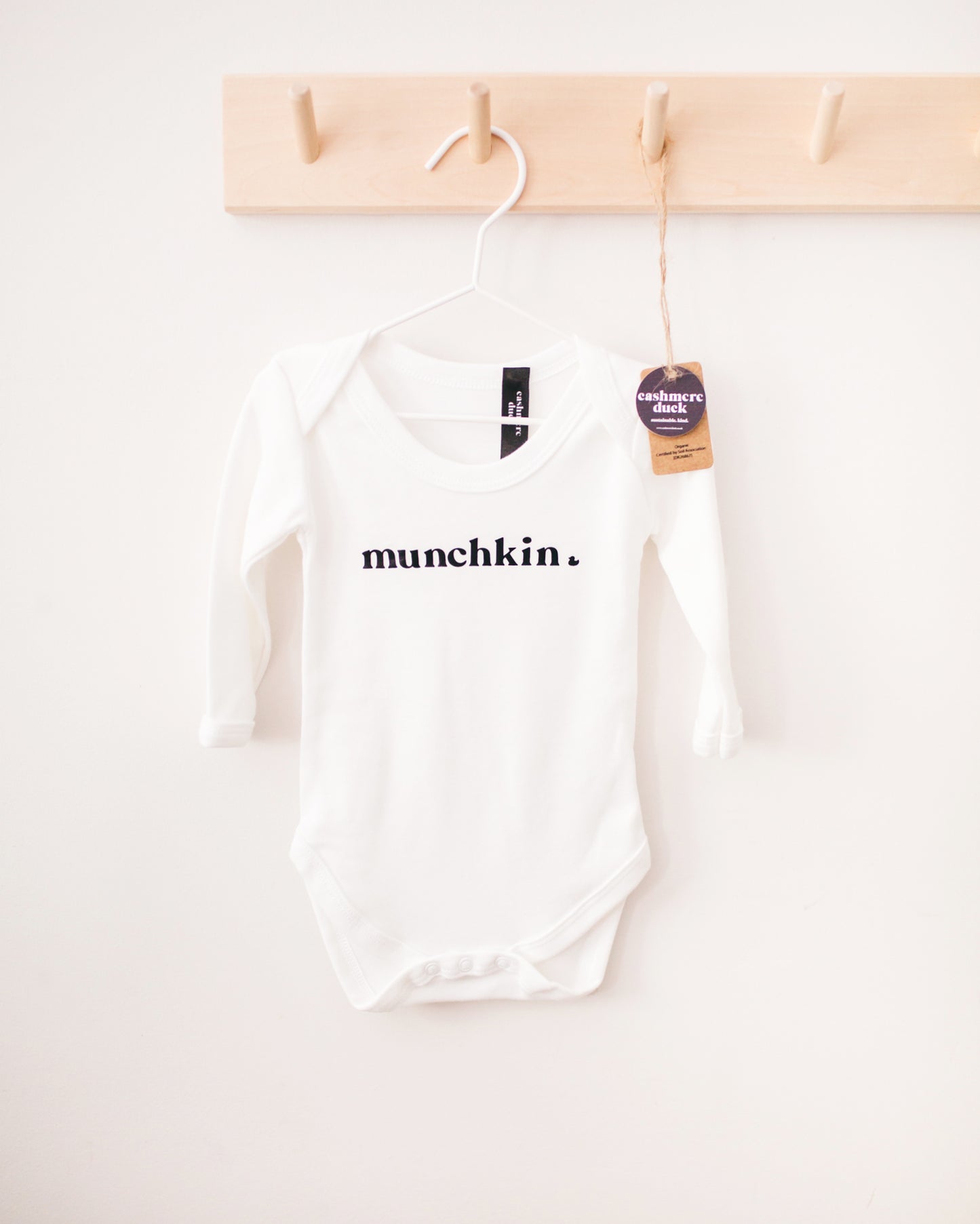 Organic "Munchkin" Baby Grow